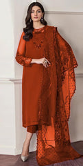JAZMIN Luxury Chiffon Collection – Heavy Embroidered Organza Dupatta Edition emb 2007