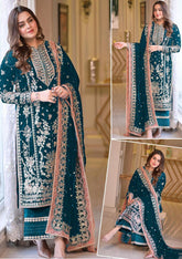 Aneela's Luxury Embroidered Chiffon Wedding Collection 3pc