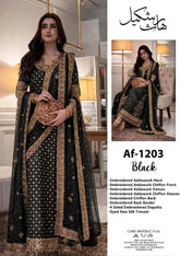 Haris Shakeel Aisha Magenta Adda Work Chiffon Wedding Suit (3-Piece)