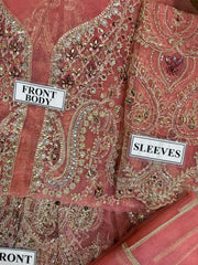 Maria B Handwork & Sequence Embroidered Net Frock (Master Replica)
