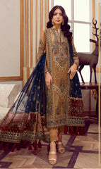 Adan Libas Handwork & Sequence Embroidered Organza Suit – Festive Collection