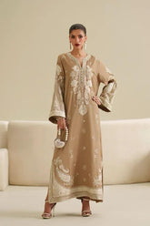 Ethnic Heavy Embroidered Shamoz Silk 2-Piece Suit (Unstitched)