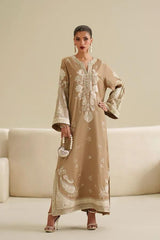 Ethnic Heavy Embroidered Shamoz Silk 2-Piece Suit (Unstitched)