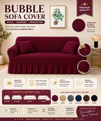 Premium Stretch Bubble Sofa Cover – Soft, Stylish & Protective