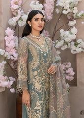 Imrozia Luxury Organza Collection – Heavy Embroidered Shirt, Tye & Dye Dupatta & Satin Silk Trouser