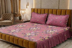 Luxury Bridal Bedsheet Set – Elegant Wedding Collection frill bedsheet-1009