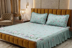 Luxury Bridal Bedsheet Set – Elegant Wedding Collection frill bedsheet-1009
