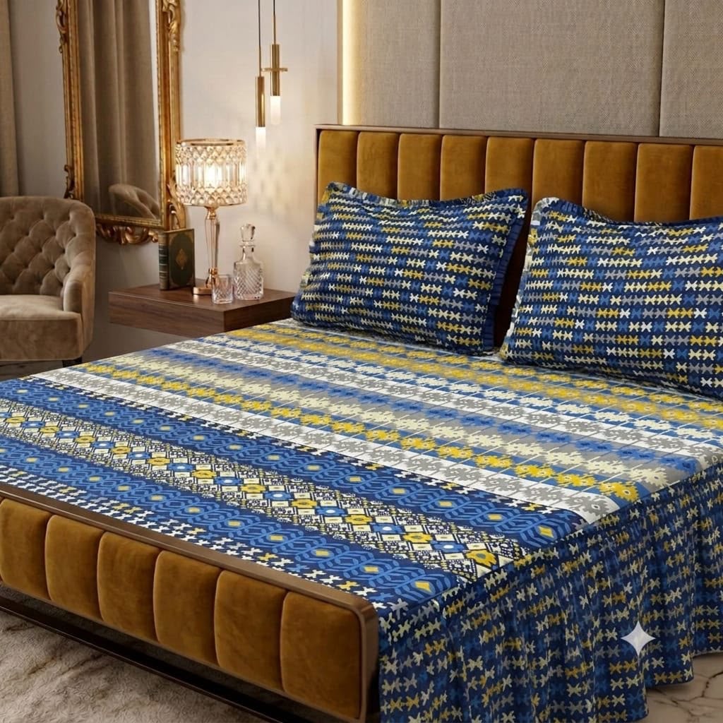 Luxury Bridal Bedsheet Set – Elegant Wedding Collection frill bedsheet-1009