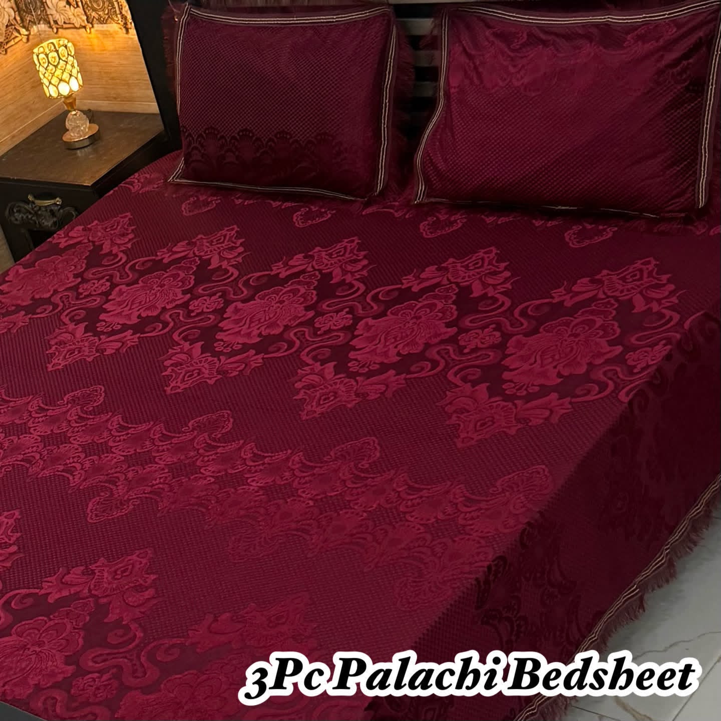 Luxury Bridal Bedsheet Set – Elegant Wedding Collection pluchi bedsheet-10010