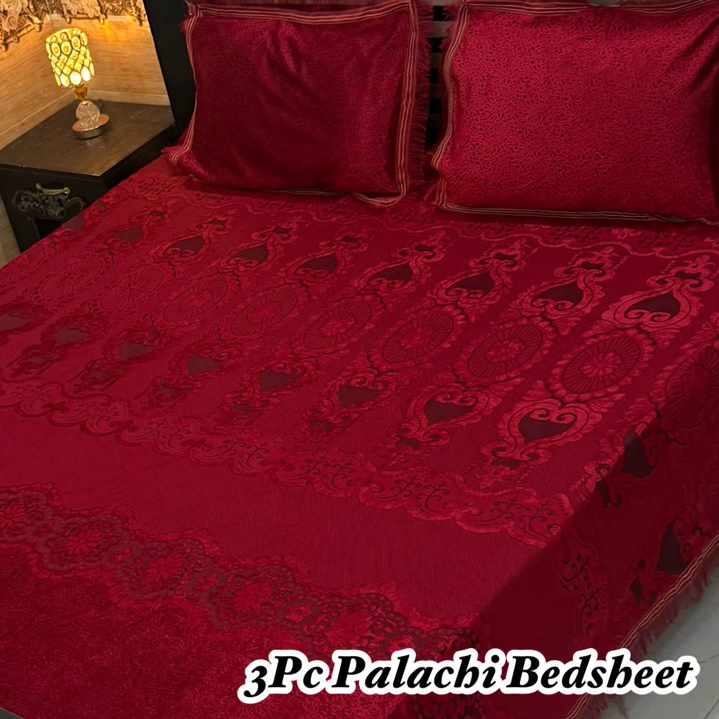 Luxury Bridal Bedsheet Set – Elegant Wedding Collection pluchi bedsheet-10010