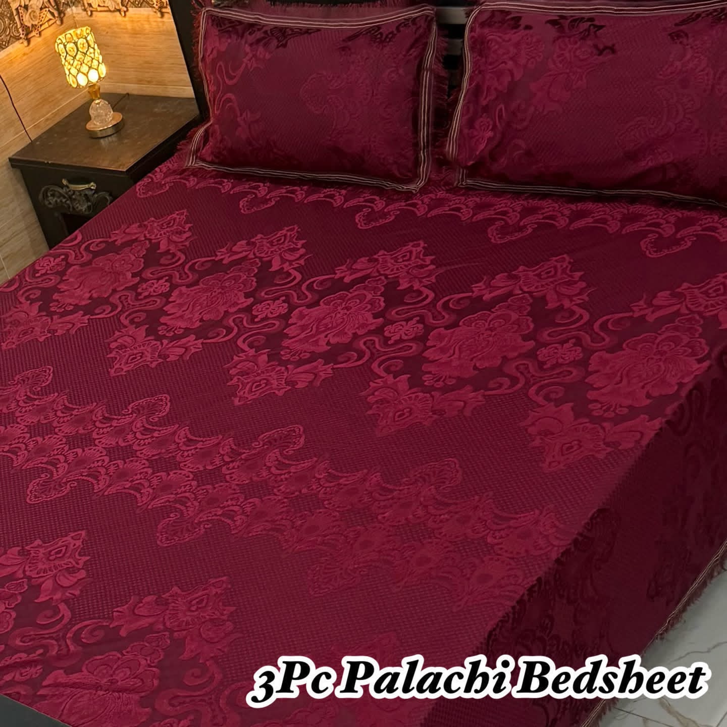 Luxury Bridal Bedsheet Set – Elegant Wedding Collection pluchi bedsheet-10010