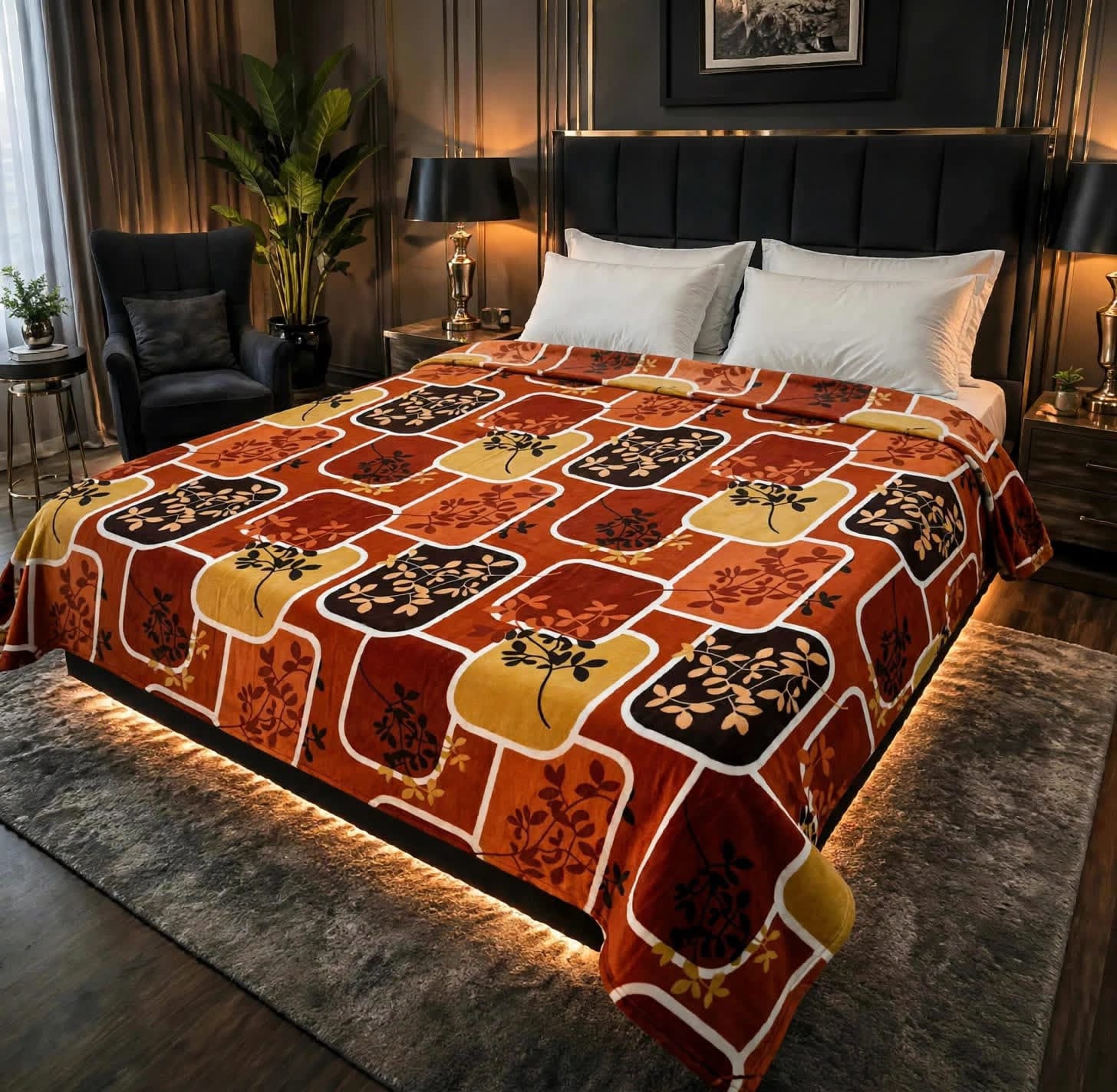 Luxury Bridal Bedsheet Set – Elegant Wedding Collection AC BLANKET-1007