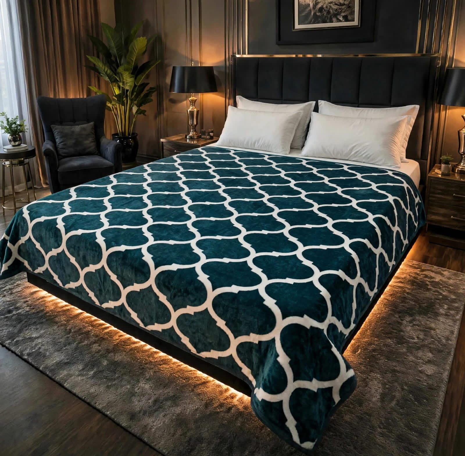 Luxury Bridal Bedsheet Set – Elegant Wedding Collection AC BLANKET-1007