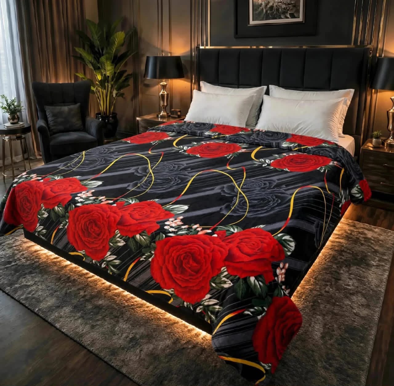 Luxury Bridal Bedsheet Set – Elegant Wedding Collection AC BLANKET-1007