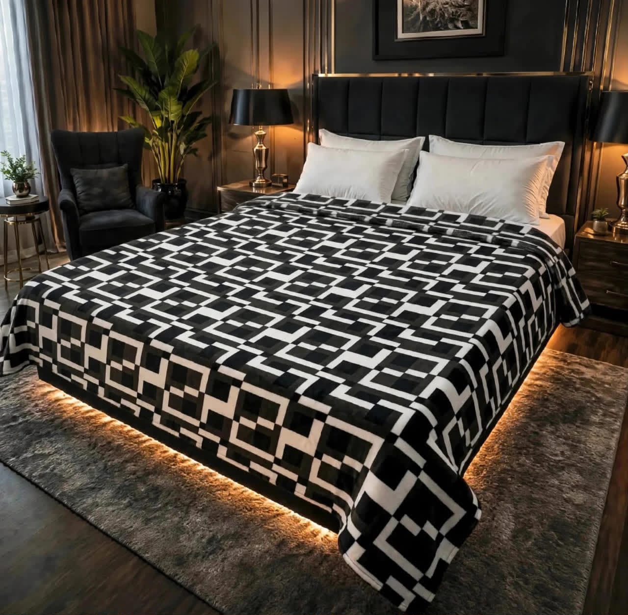 Luxury Bridal Bedsheet Set – Elegant Wedding Collection AC BLANKET-1007