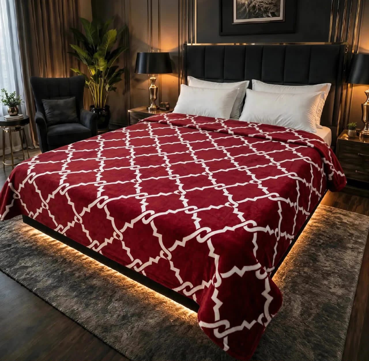 Luxury Bridal Bedsheet Set – Elegant Wedding Collection AC BLANKET-1007