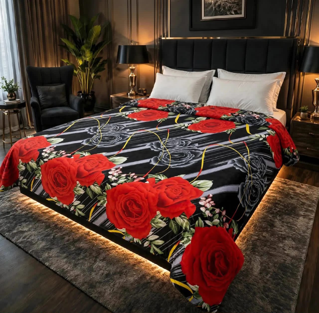 Luxury Bridal Bedsheet Set – Elegant Wedding Collection AC BLANKET-1007