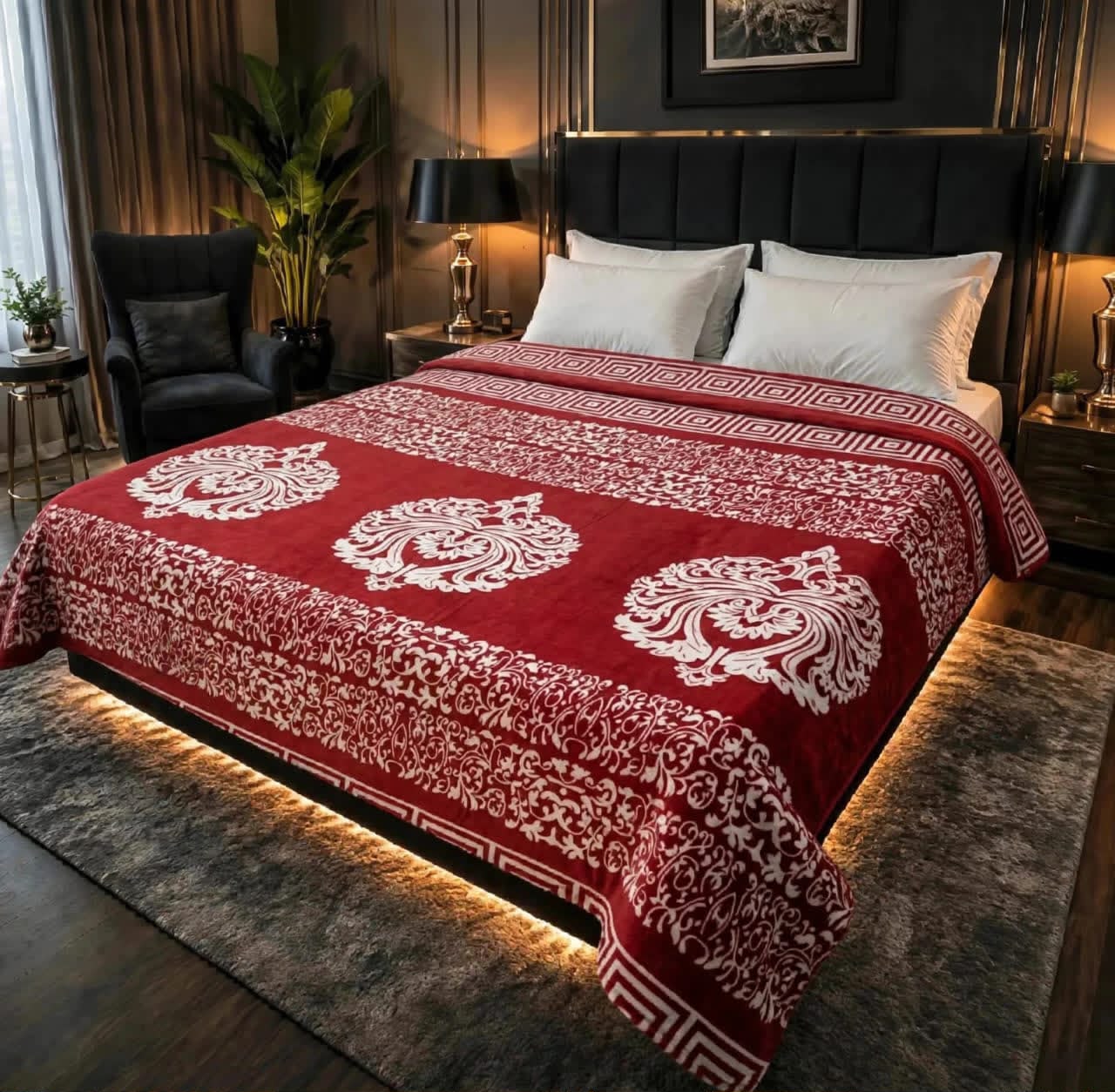 Luxury Bridal Bedsheet Set – Elegant Wedding Collection AC BLANKET-1007