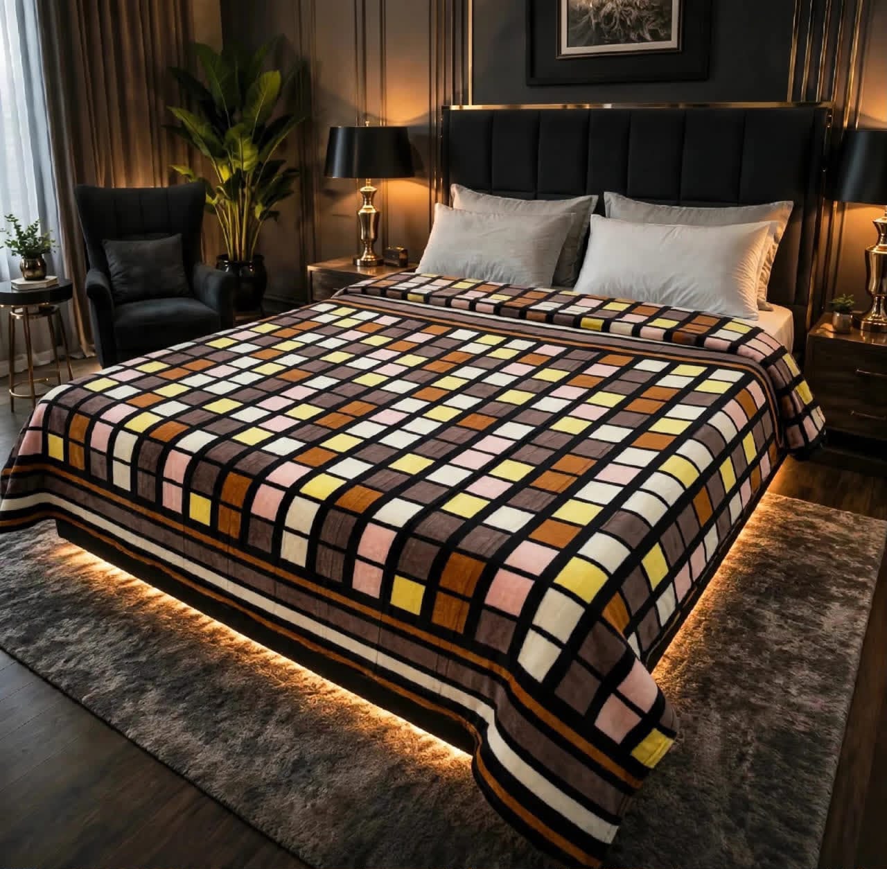 Luxury Bridal Bedsheet Set – Elegant Wedding Collection AC BLANKET-1007