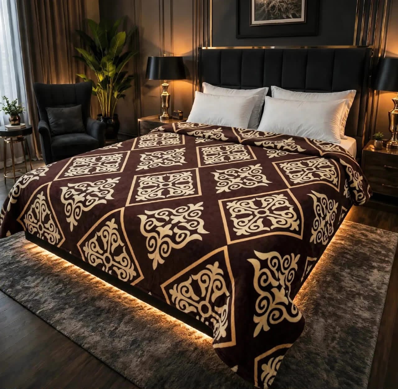 Luxury Bridal Bedsheet Set – Elegant Wedding Collection AC BLANKET-1007