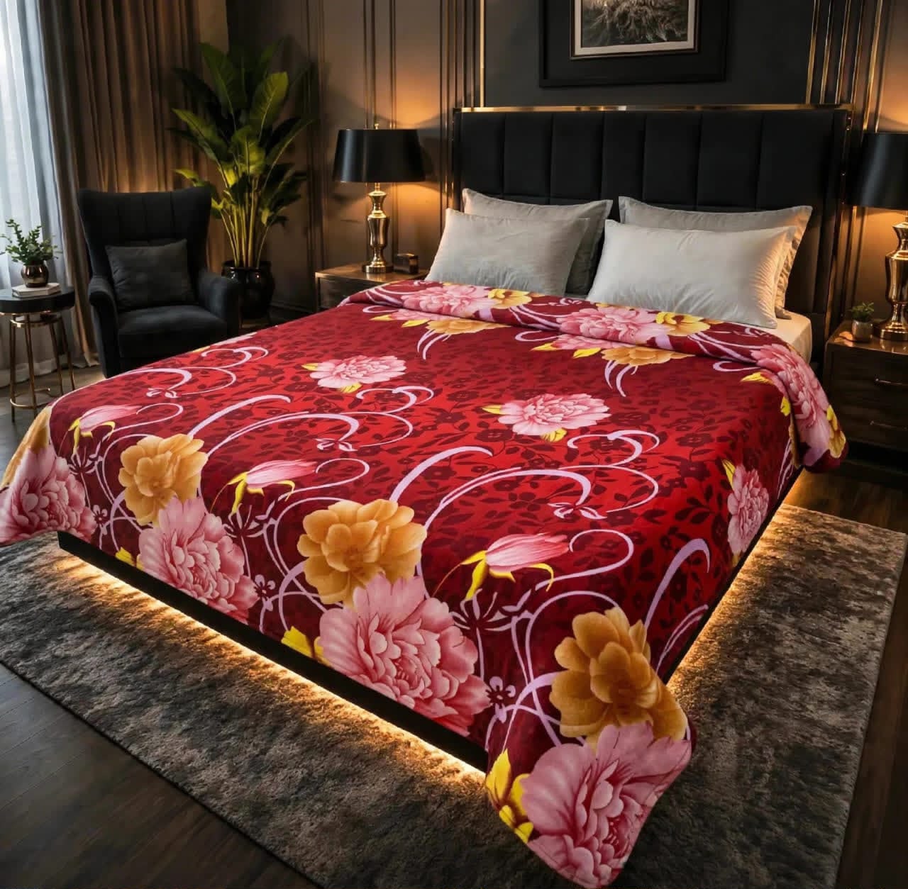 Luxury Bridal Bedsheet Set – Elegant Wedding Collection AC BLANKET-1007