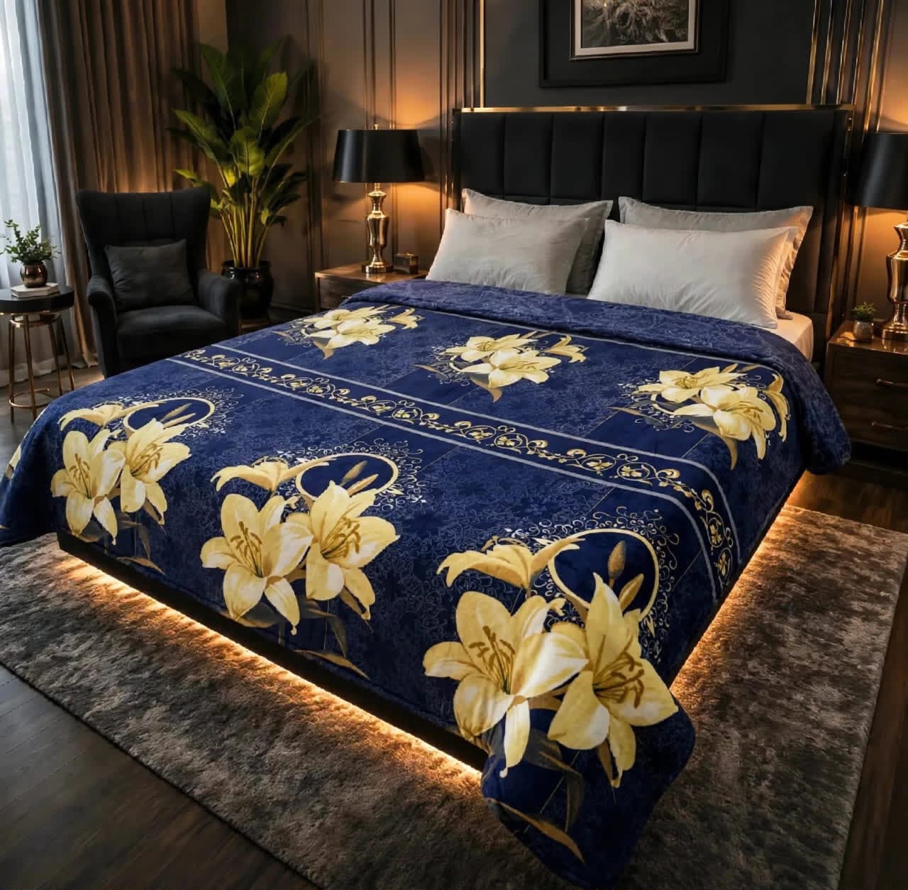 Luxury Bridal Bedsheet Set – Elegant Wedding Collection AC BLANKET-1007