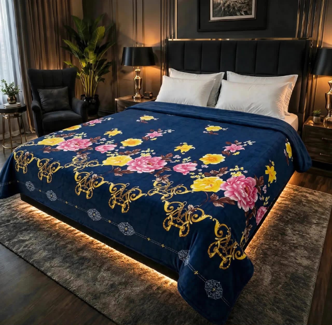 Luxury Bridal Bedsheet Set – Elegant Wedding Collection AC BLANKET-1007