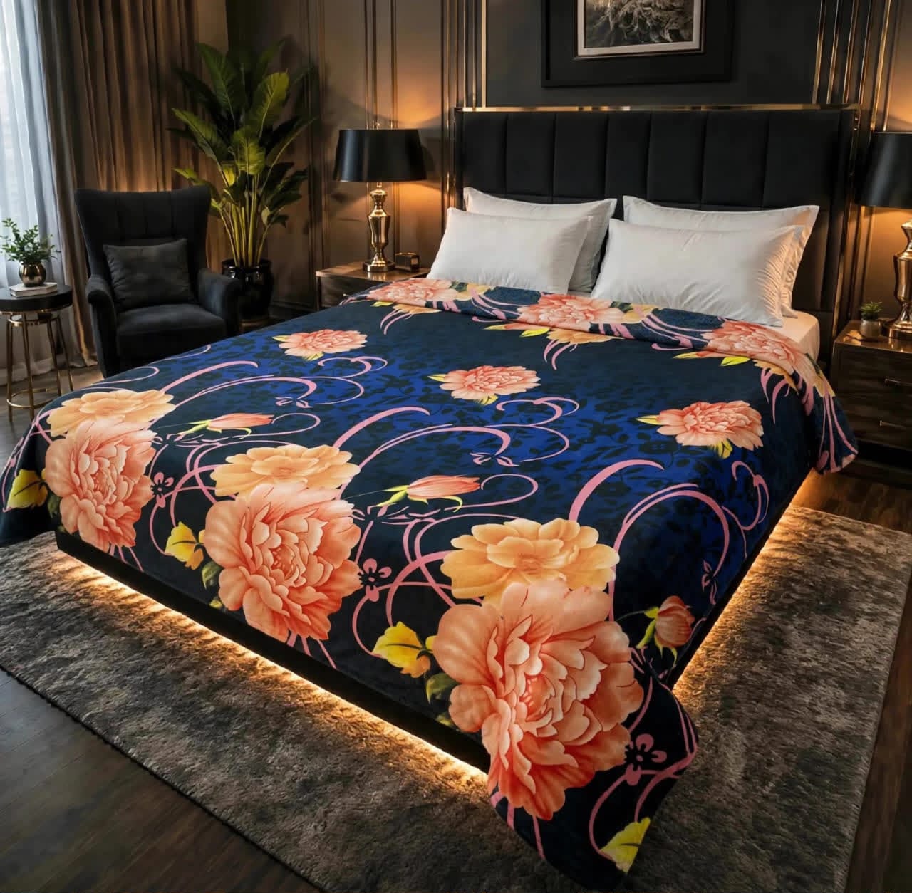 Luxury Bridal Bedsheet Set – Elegant Wedding Collection AC BLANKET-1007