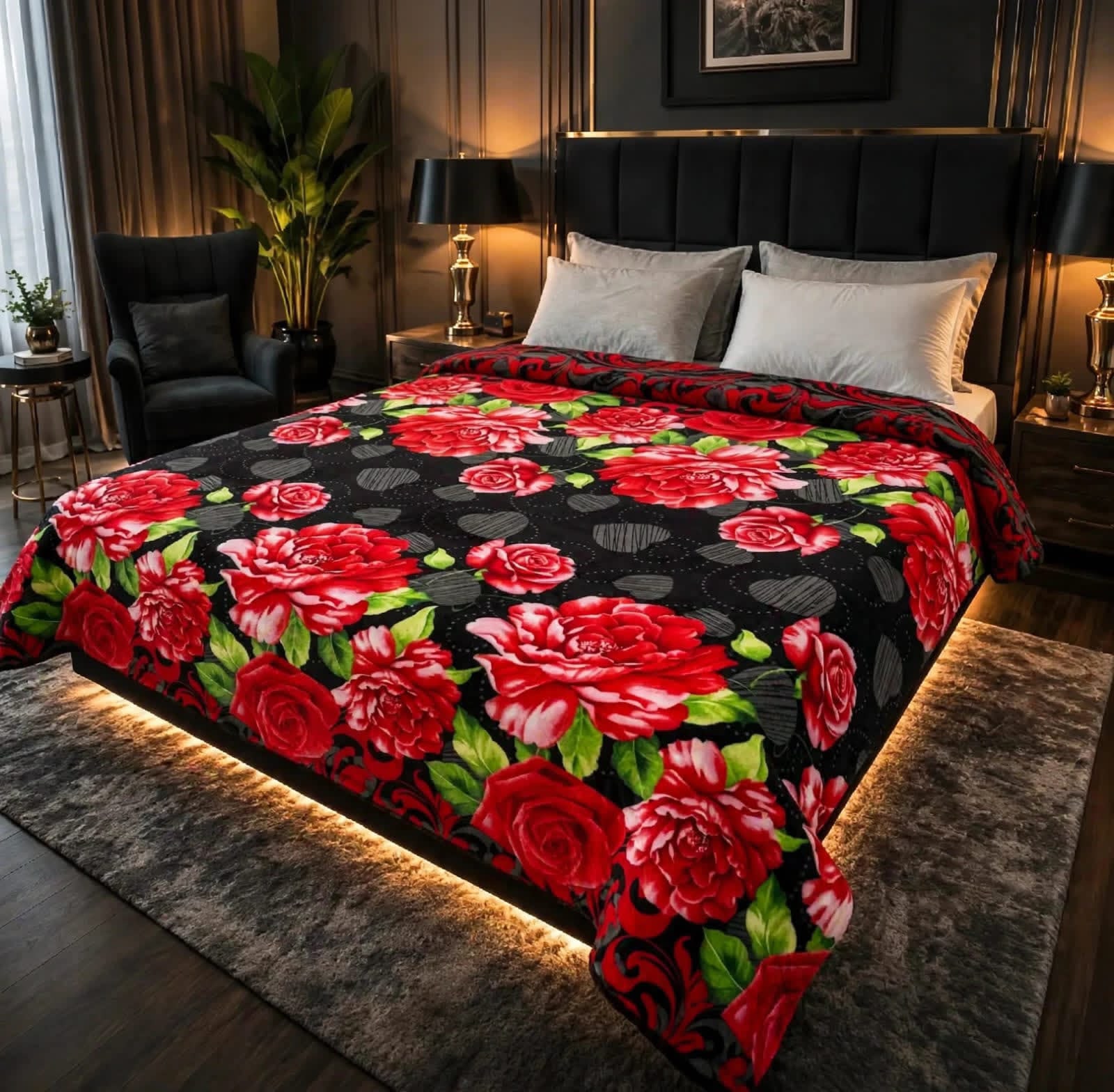Luxury Bridal Bedsheet Set – Elegant Wedding Collection AC BLANKET-1007