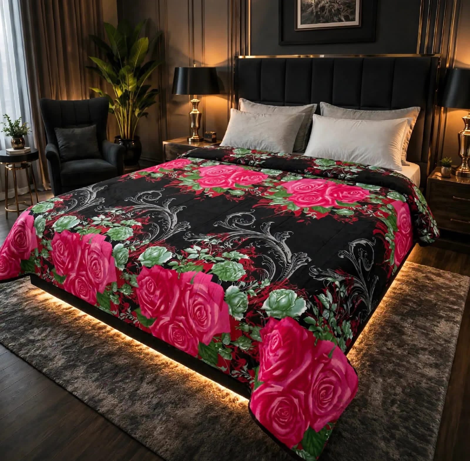 Luxury Bridal Bedsheet Set – Elegant Wedding Collection AC BLANKET-1007