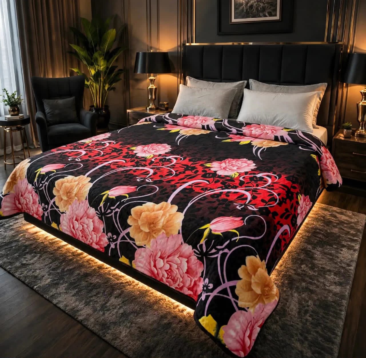 Luxury Bridal Bedsheet Set – Elegant Wedding Collection AC BLANKET-1007