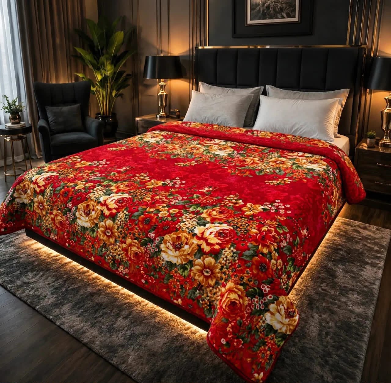 Luxury Bridal Bedsheet Set – Elegant Wedding Collection AC BLANKET-1007