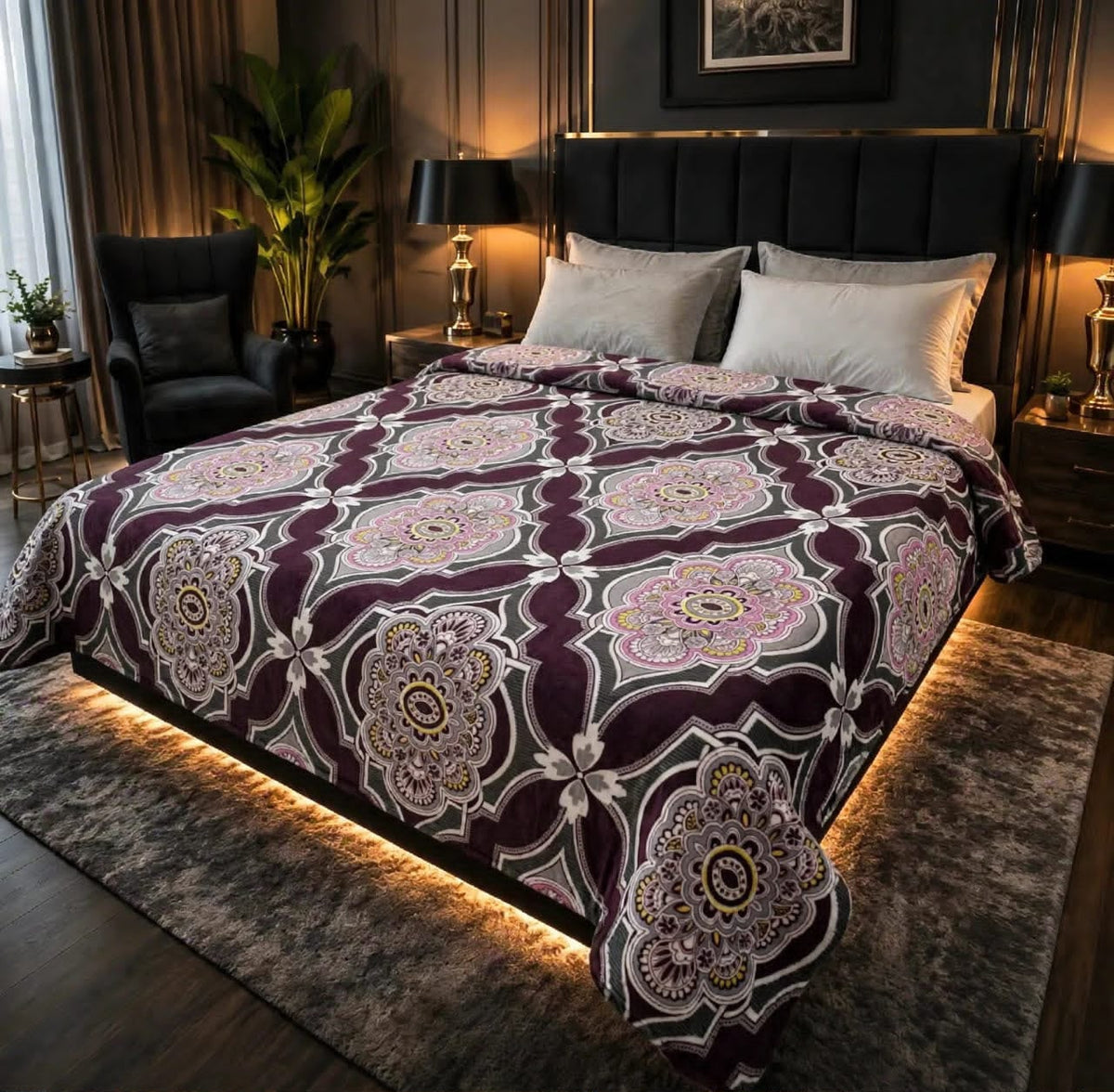 Luxury Bridal Bedsheet Set – Elegant Wedding Collection AC BLANKET-1007