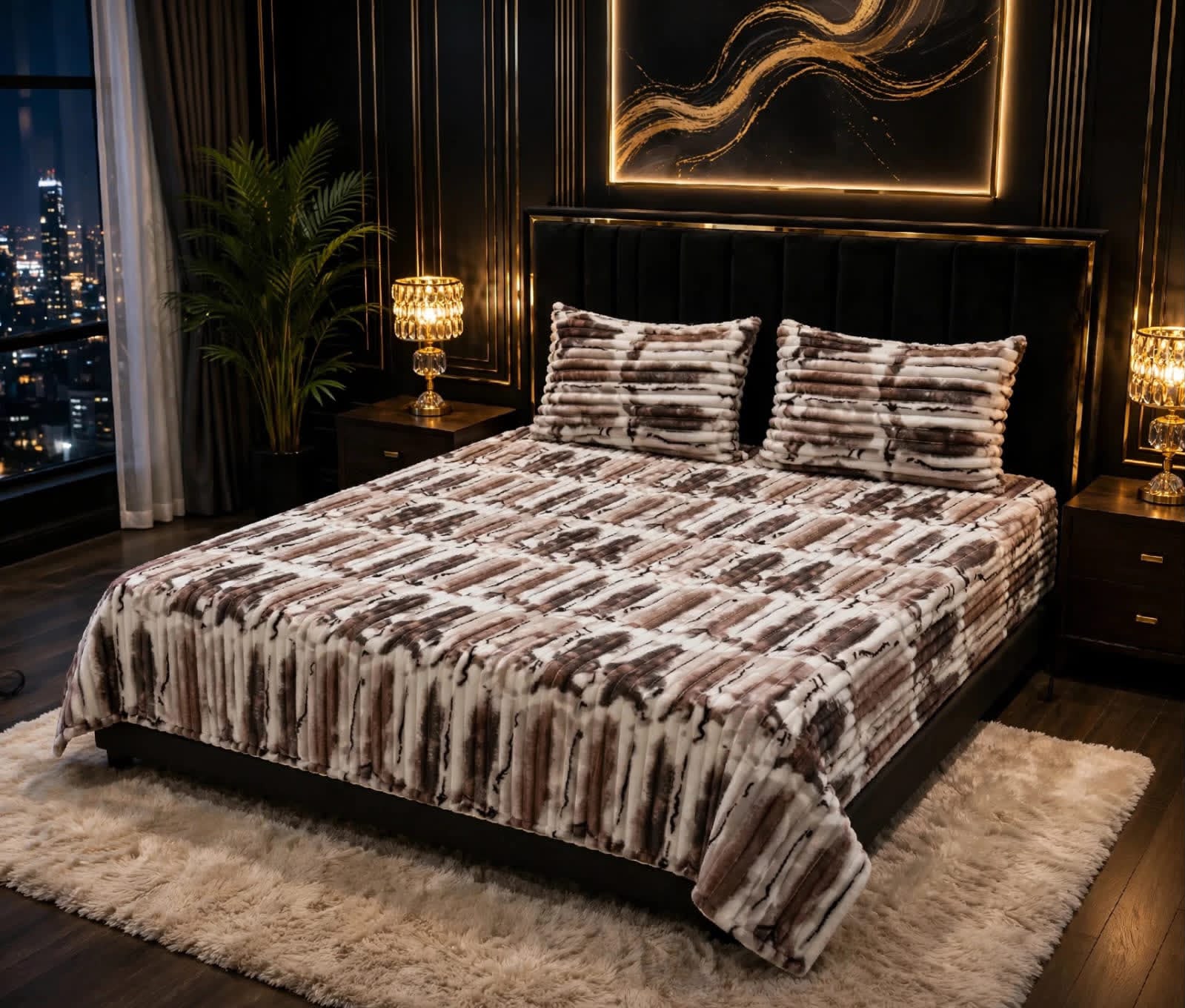 Luxury Bridal Bedsheet Set – Elegant Wedding Collection AC BLANKET-10013