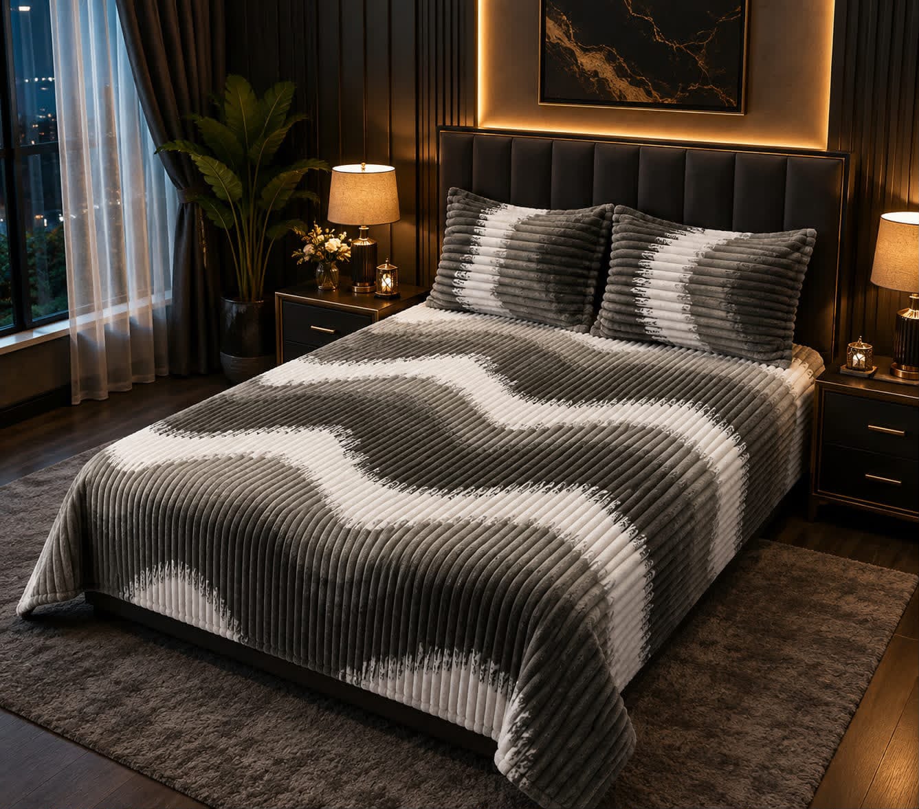 Luxury Bridal Bedsheet Set – Elegant Wedding Collection AC BLANKET-10013