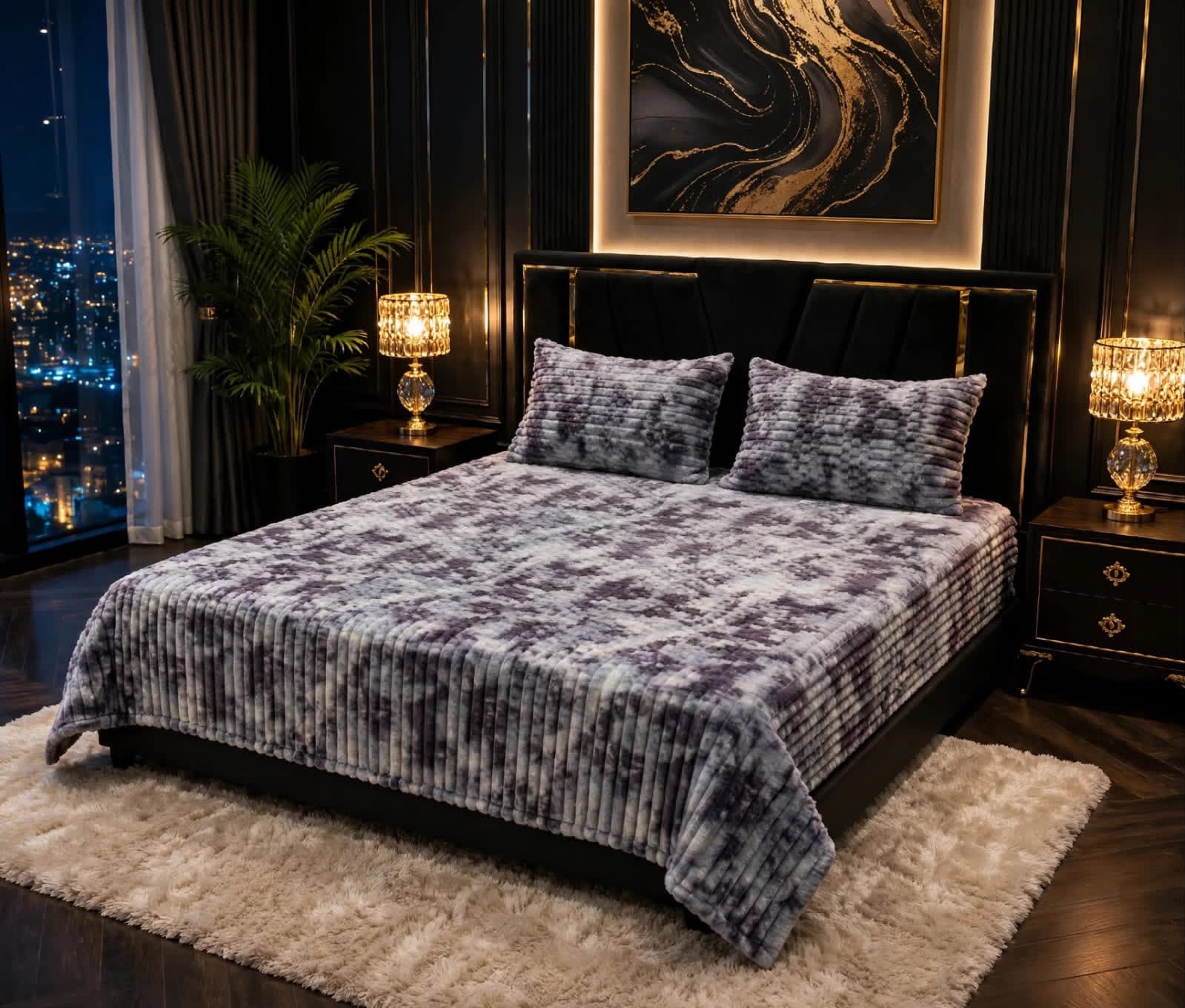 Luxury Bridal Bedsheet Set – Elegant Wedding Collection AC BLANKET-10013