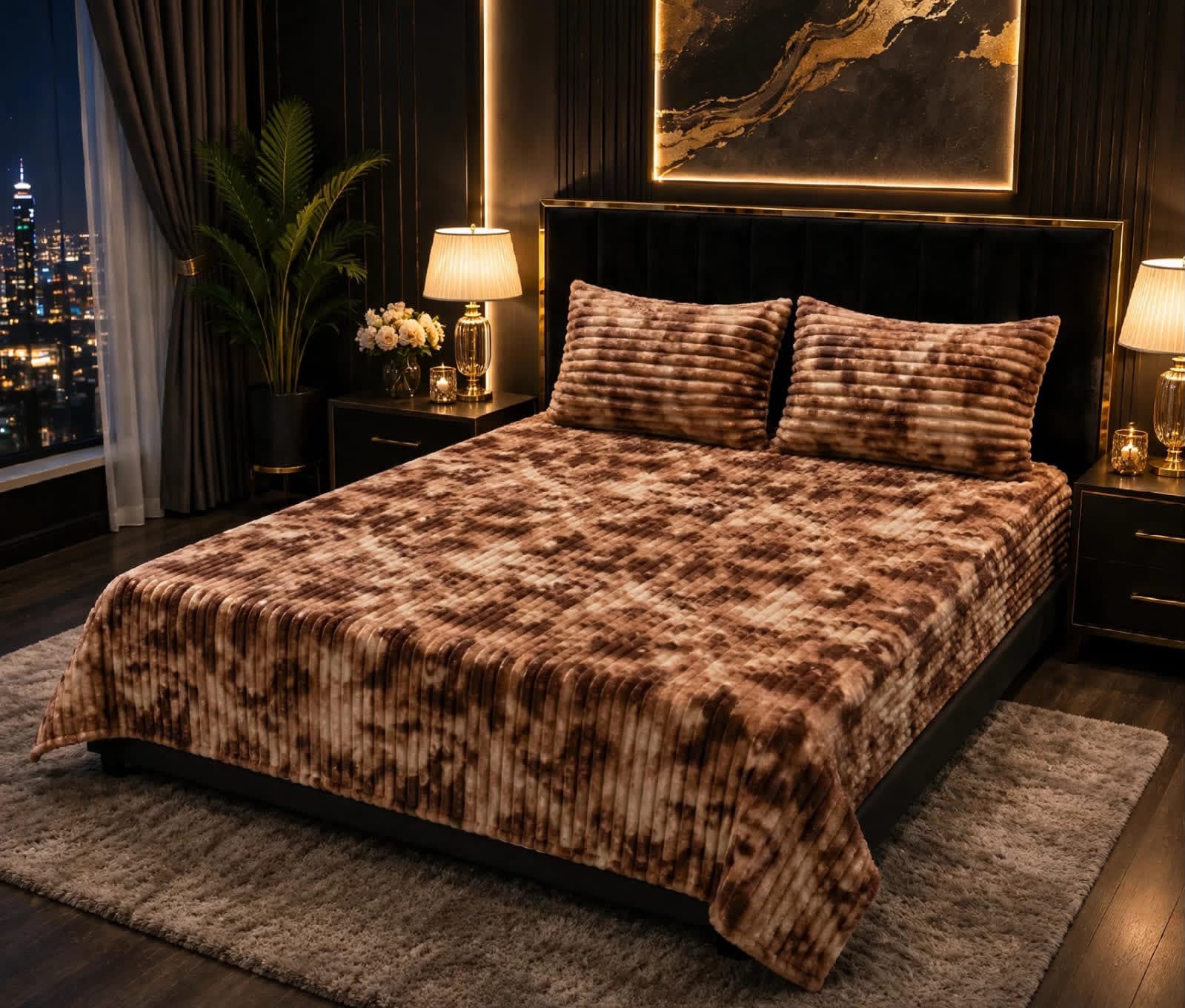 Luxury Bridal Bedsheet Set – Elegant Wedding Collection AC BLANKET-10013