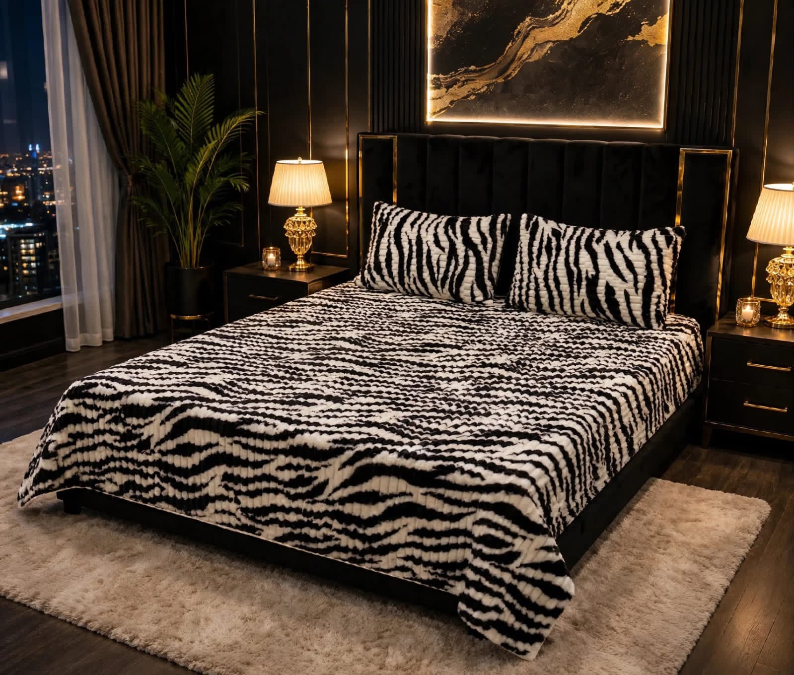 Luxury Bridal Bedsheet Set – Elegant Wedding Collection AC BLANKET-10013