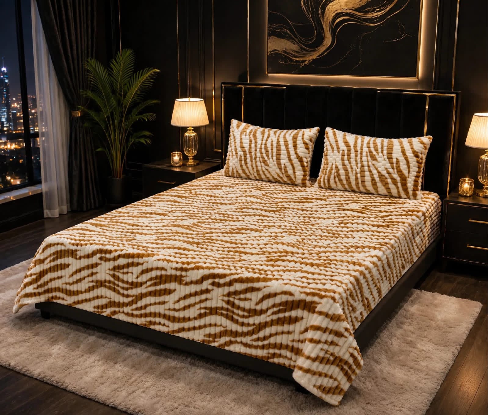 Luxury Bridal Bedsheet Set – Elegant Wedding Collection AC BLANKET-10013