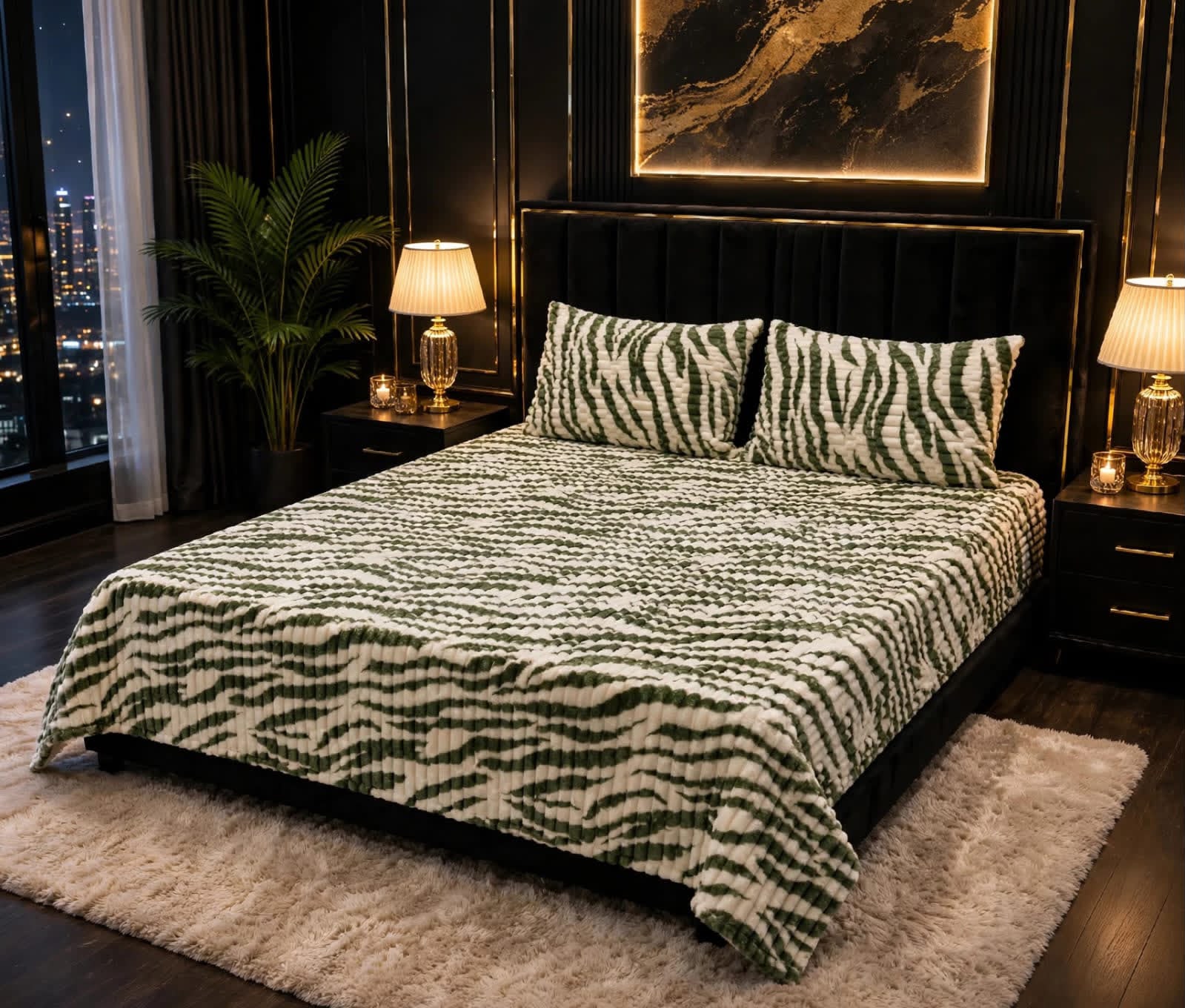 Luxury Bridal Bedsheet Set – Elegant Wedding Collection AC BLANKET-10013
