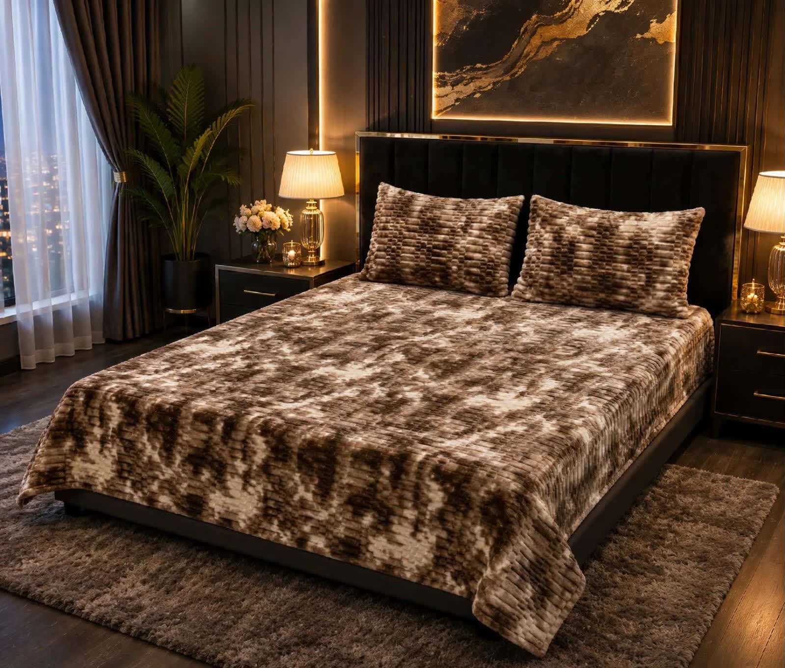 Luxury Bridal Bedsheet Set – Elegant Wedding Collection AC BLANKET-10013