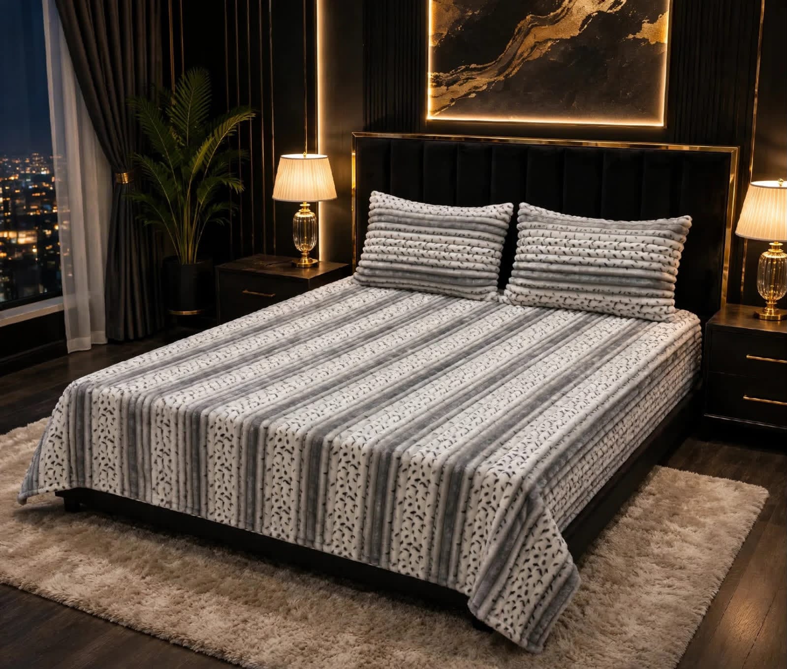 Luxury Bridal Bedsheet Set – Elegant Wedding Collection AC BLANKET-10013