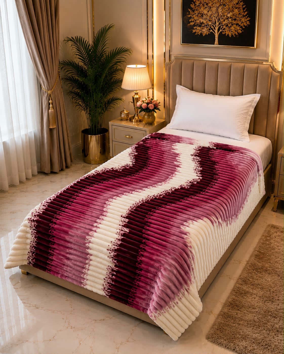 Luxury Bridal Bedsheet Set – Elegant Wedding Collection AC BLANKET-10012