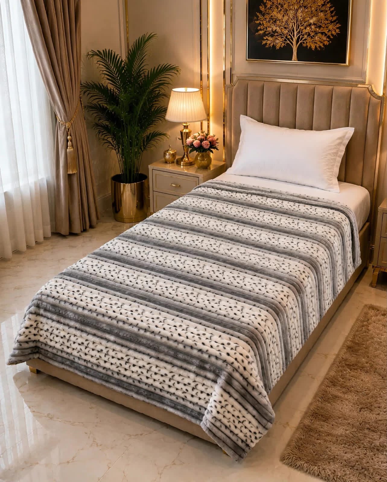 Luxury Bridal Bedsheet Set – Elegant Wedding Collection AC BLANKET-10012