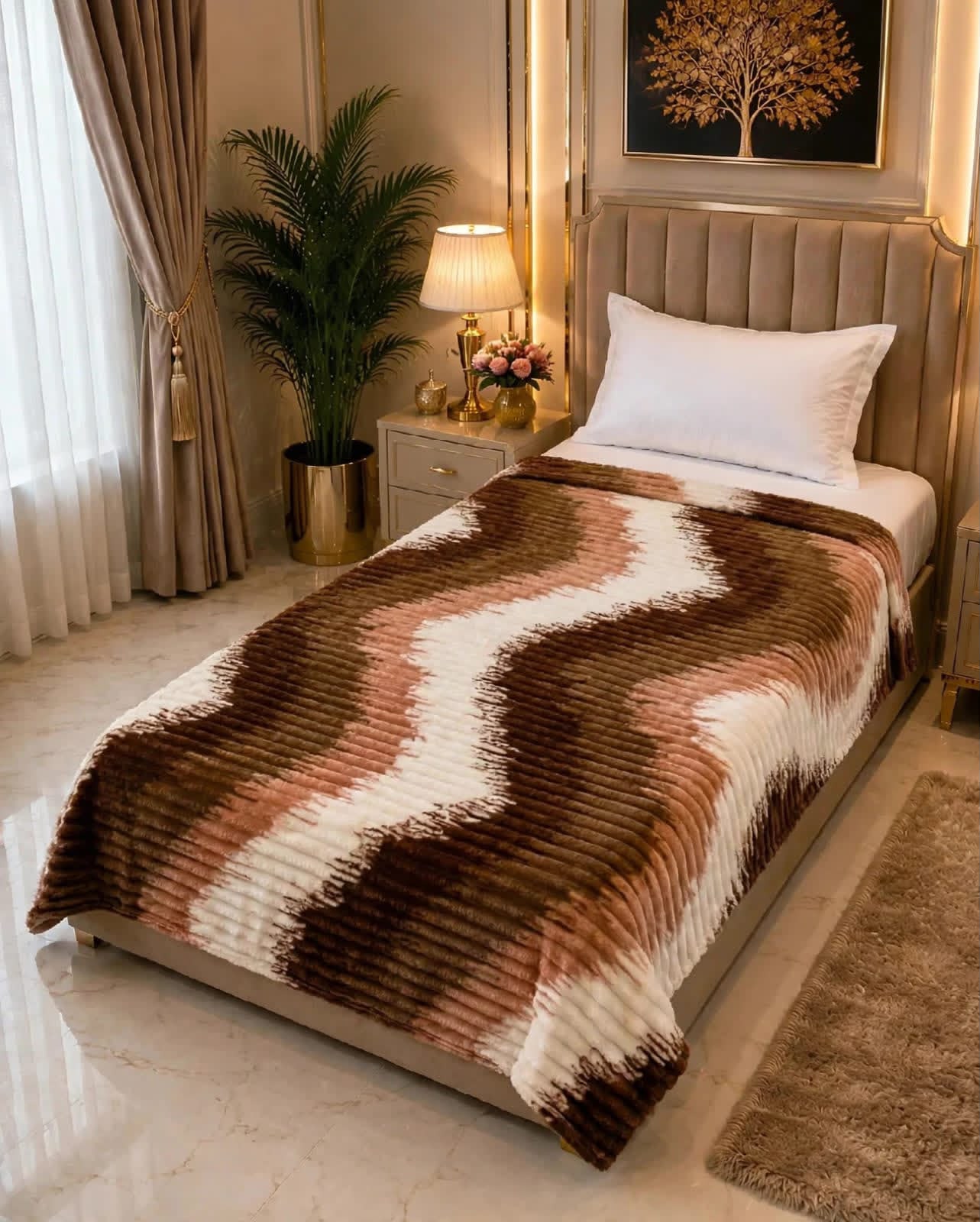 Luxury Bridal Bedsheet Set – Elegant Wedding Collection AC BLANKET-10012
