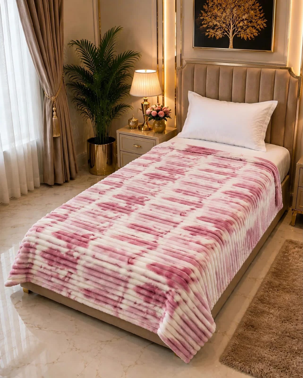 Luxury Bridal Bedsheet Set – Elegant Wedding Collection AC BLANKET-10012