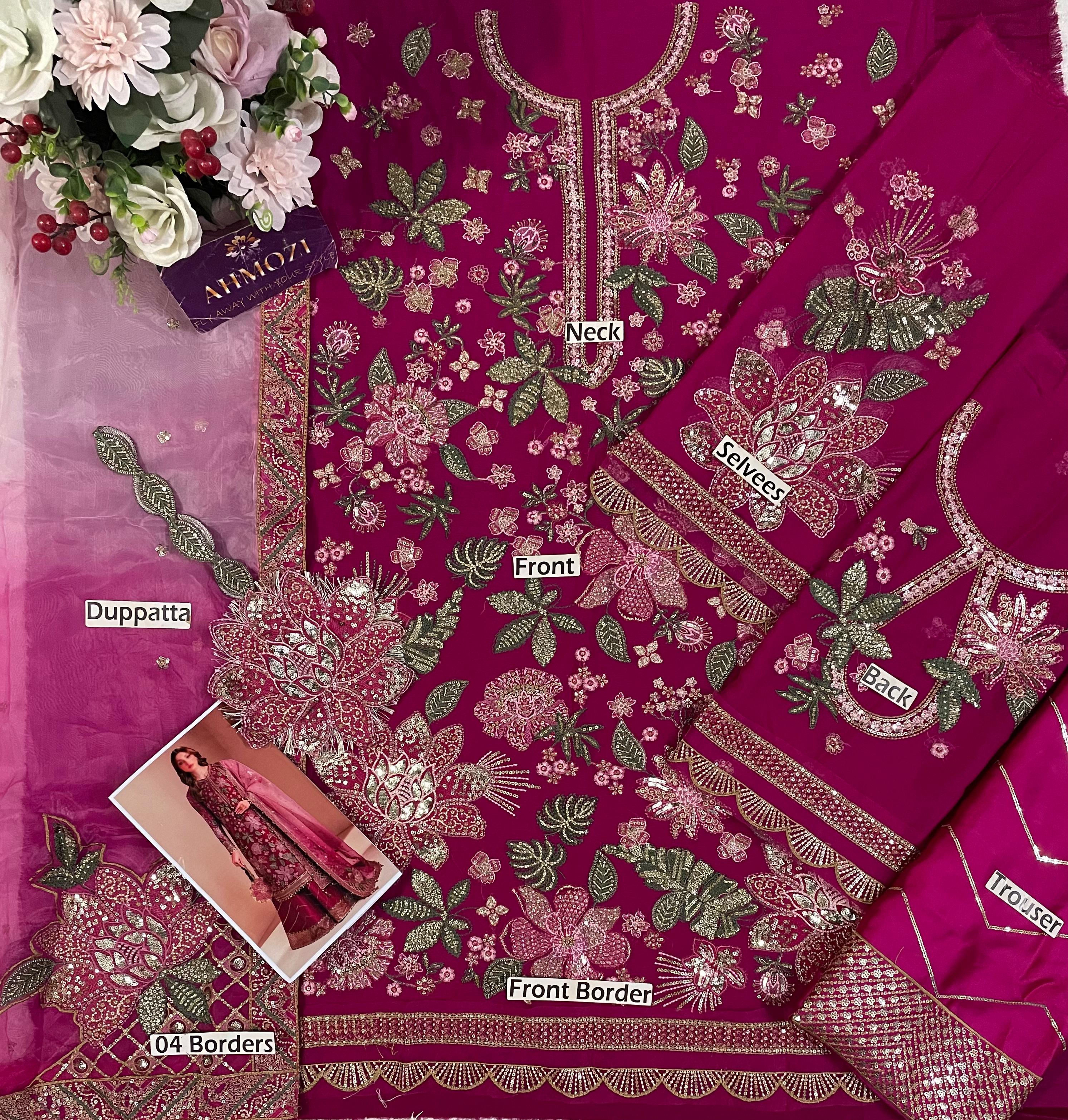 Women’s Luxury Fancy Suit – Elegant & Stylish Collection AHMOZI-1004