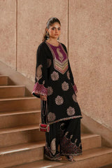 Ethnic Heavy Embroidered Silk 3-Piece Suit with Fancy Digital Printed Dupatta
