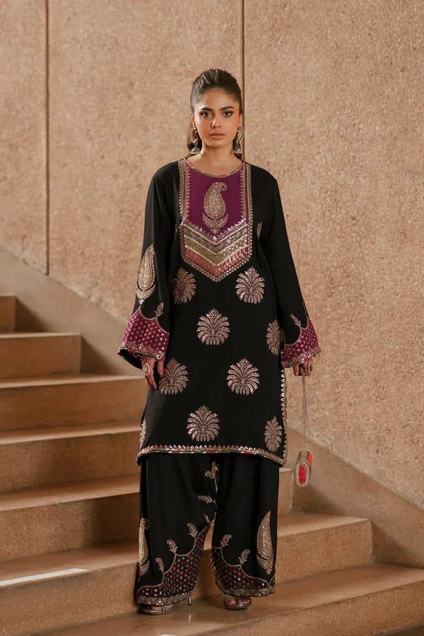 Ethnic Heavy Embroidered Silk 3-Piece Suit with Fancy Digital Printed Dupatta