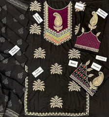 Ethnic Heavy Embroidered Silk 3-Piece Suit with Fancy Digital Printed Dupatta